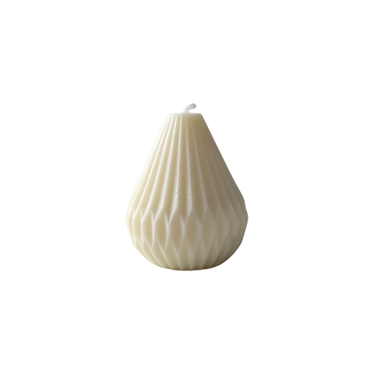 PYRIFORM CANDLE- OFF WHITE