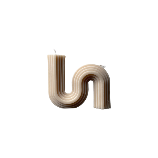 S-SHAPED DOUBLE WICK CANDLE- NUDE